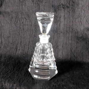 Cut Crystal Perfume Bottle with Great Ridged Details # 26244